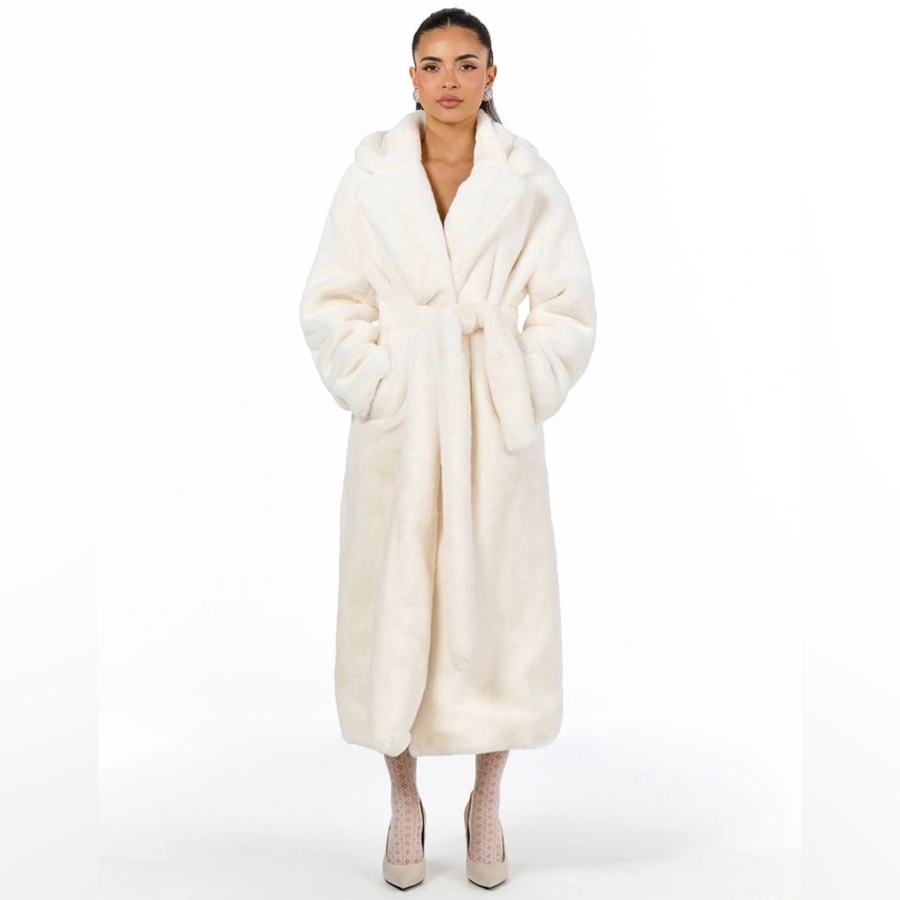 Naked Wardrobe Luxe Fur Coat